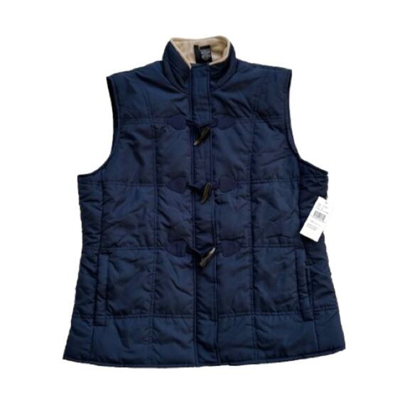 Jason Maxwell Navy Blue Toggle Zipper Closure Sleeveless Vest Coat Size XL NEW - Picture 12 of 12